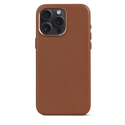 Чехол DECODED Leather Back Cover for iPhone 15 Pro Max - Tan (D24IPO15PMBC1TN)