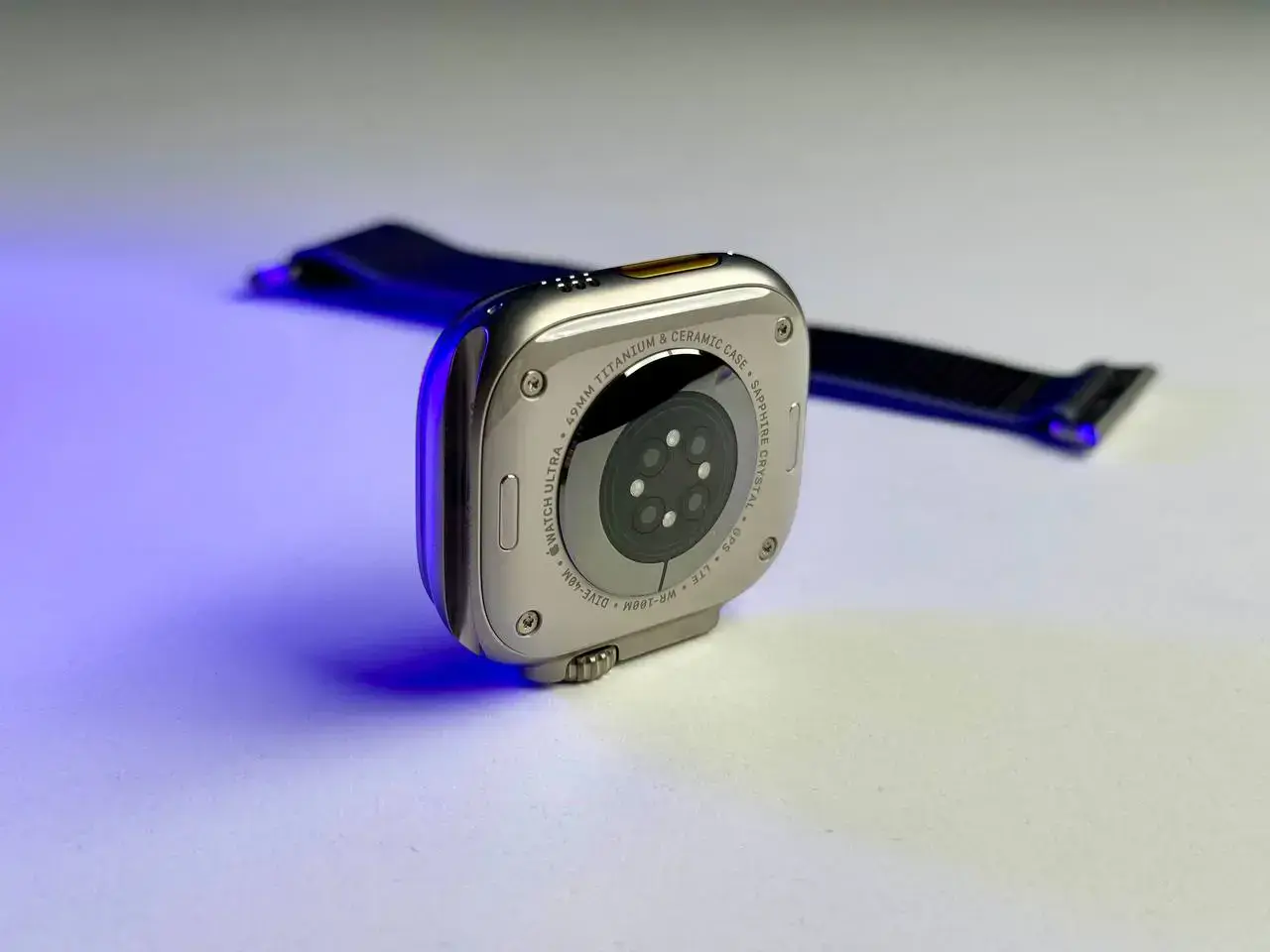 NEW NO BOX Apple Watch Ultra 2 GPS + Cellular 49mm Titanium Case with Blue/Black Trail Loop - S/M (MRF53)