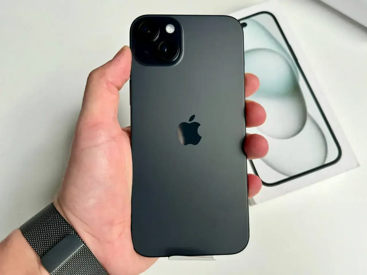 NEW OPEN BOX Apple iPhone 15 Plus 512GB Black (MU1H3)🔋100%(Состояние - 10/10, Комплект - Полный | гарантия - 12 мес.)