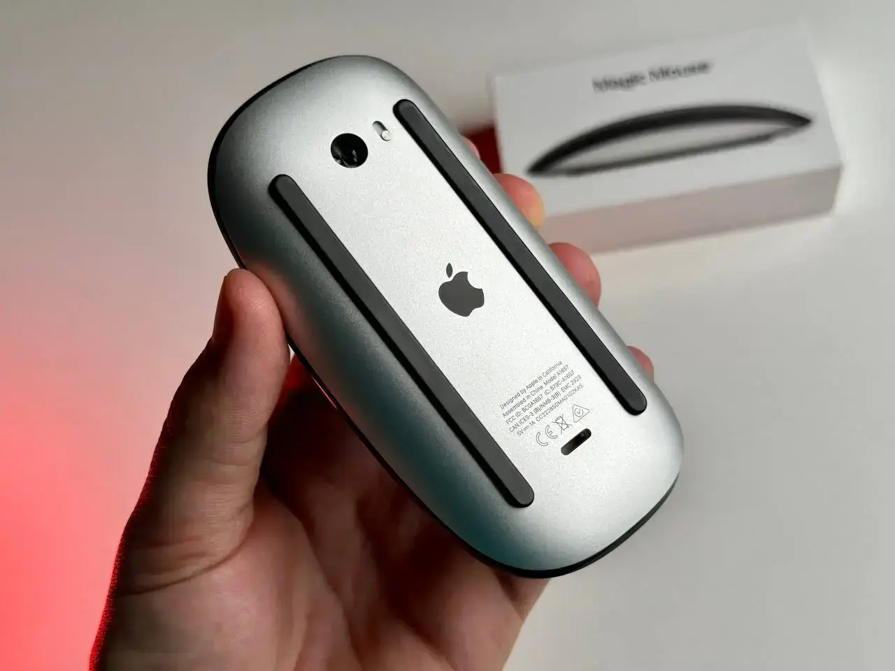 OPEN BOX Apple Magic Mouse 2022 - Black Multi-Touch Surface (MMMQ3)
