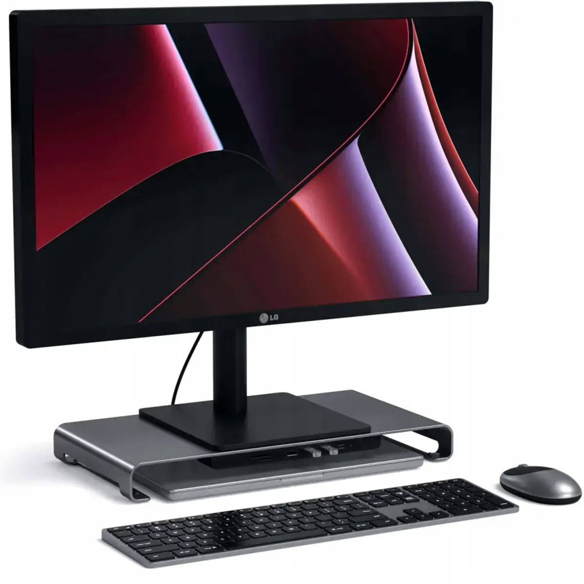 Підставка для iMac чи монітора‌ Satechi Aluminum USB-C Monitor Stand Hub XL - Space Gray (ST-UCSHXLM)