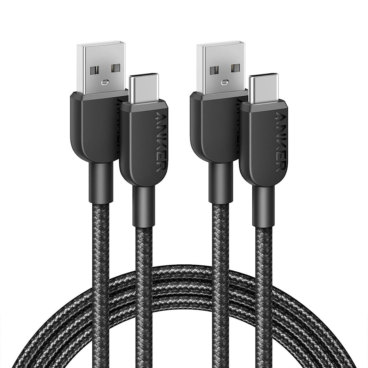 Кабель Anker 310 PowerLine USB-A to Type-C Charger Cable [2-Pack - 1,8м] - Black (B81G6011)