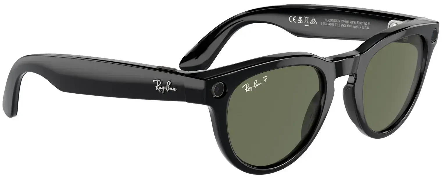 Смарт-окуляри Ray-Ban | Meta Headliner Large - Shiny Black / G-15 Green (RW4009F 601/71 51-23)