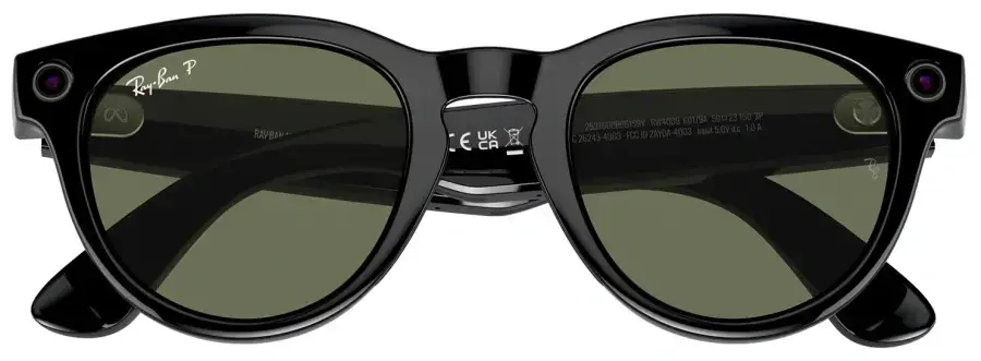 Смарт-окуляри Ray-Ban | Meta Headliner Large - Shiny Black / G-15 Green (RW4009F 601/71 51-23)