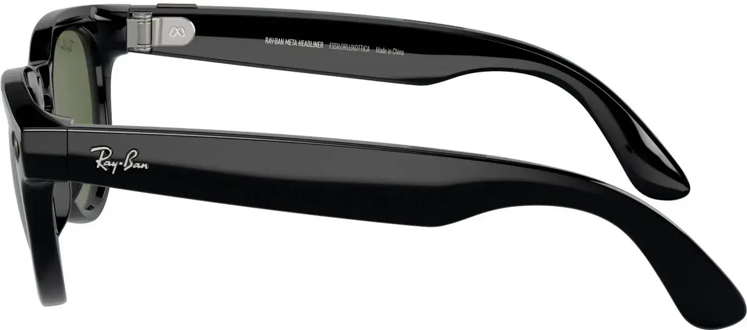 Смарт-окуляри Ray-Ban | Meta Headliner Large - Shiny Black / G-15 Green (RW4009F 601/71 51-23)