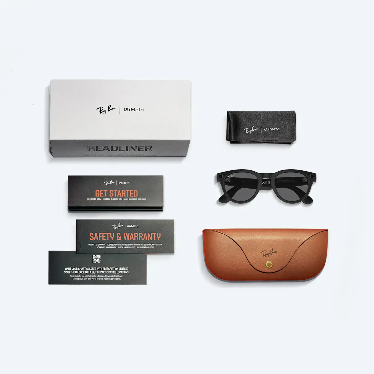 Смарт-очки Ray-Ban | Meta Headliner Standard - Matte Black / Charcoal Black (RW4009 601S87 50-23)