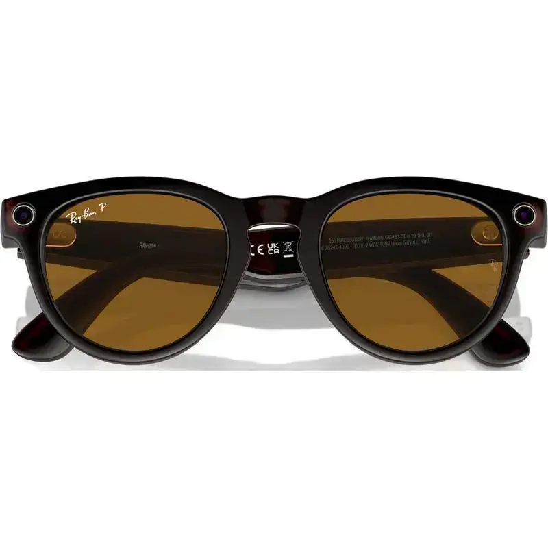 Смарт-очки Ray-Ban | Meta Headliner Standard - Matte Rebel Black / Brown (RW4009 675483 50-23)