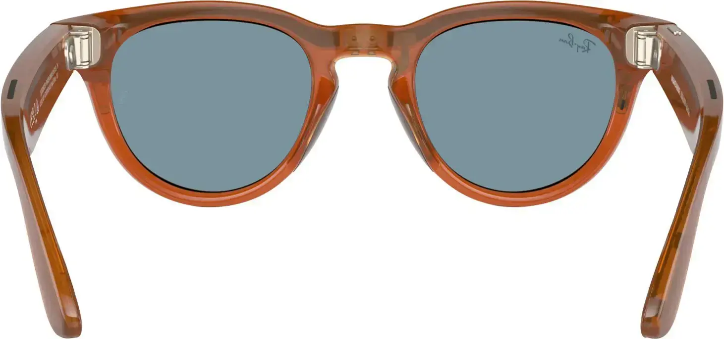 Смарт-очки Ray-Ban | Meta Headliner Standard - Shiny Caramel Transparent / Teal Blue (RW4009 670680 50-23)