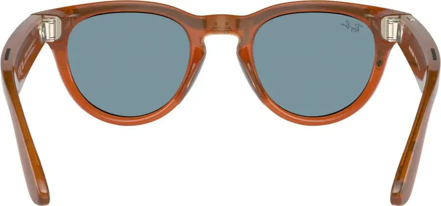 Смарт-очки Ray-Ban | Meta Headliner Standard - Shiny Caramel Transparent / Teal Blue (RW4009 670680 50-23)