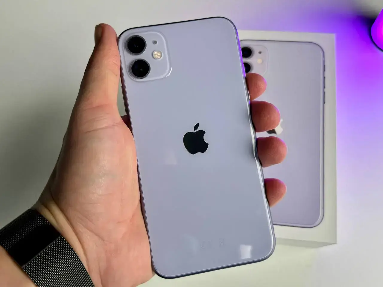 USED Apple iPhone 11 128GB Purple (MWLJ2)🔋100%(Состояние - 9.5/10, Комплект - Полный | гарантия - 1 мес.)