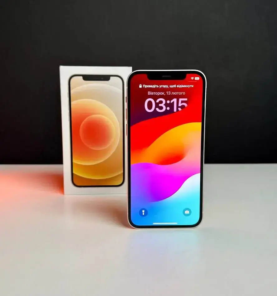 USED Apple iPhone 12 64GB White (MGH73, MGJ63)🔋88%(Состояние - 10/10, Комплект - Полный | гарантия - 1 мес.)