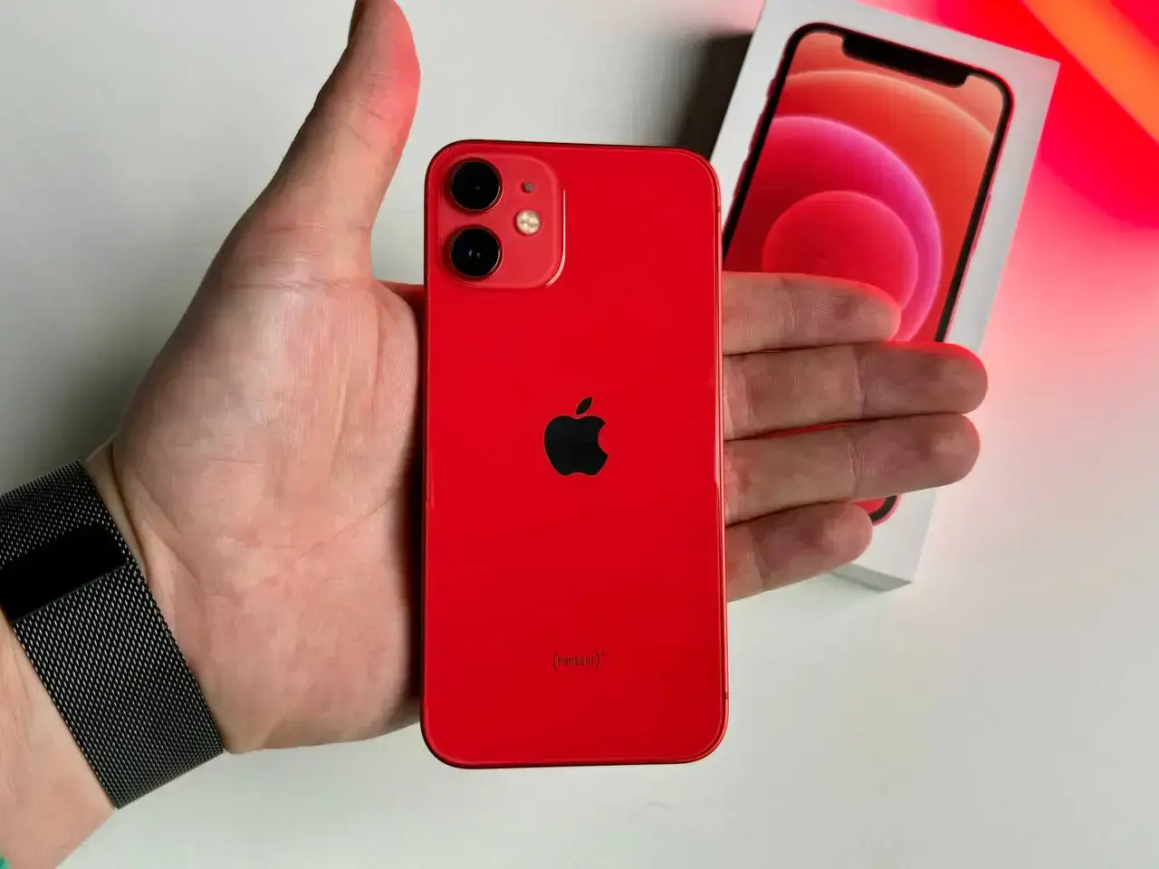 USED Apple iPhone 12 Mini 64GB (PRODUCT) RED (MG8H3, MGE03)🔋100%(Состояние - 9/10, Комплект - Полный | гарантия - 1 мес.)