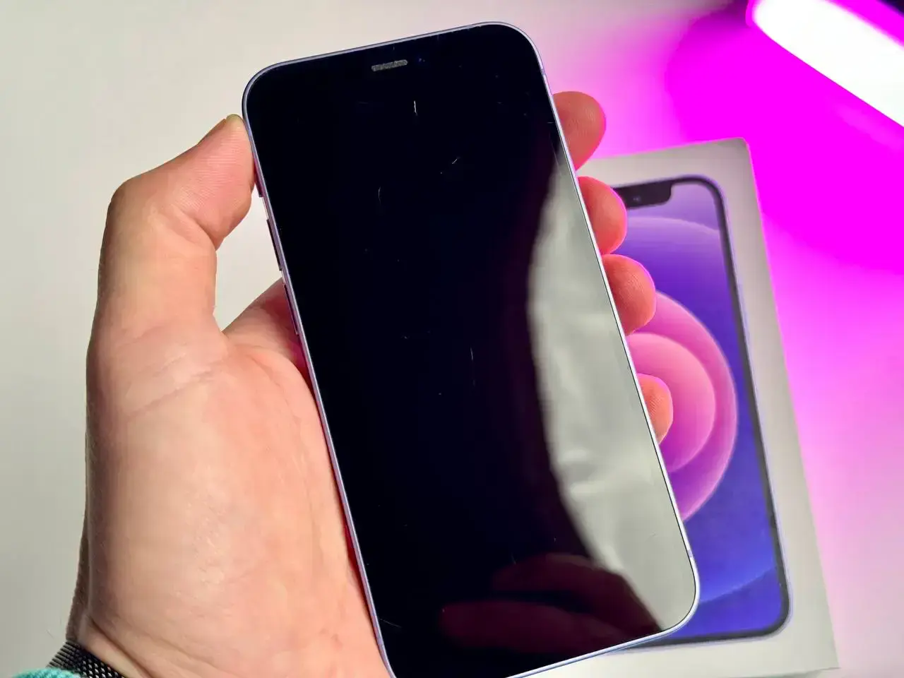 USED Apple iPhone 12 Mini 64GB Purple (MJQF3)🔋87%(Стан - 9/10, Комплект - Повний | гарантія - 1 міс.)