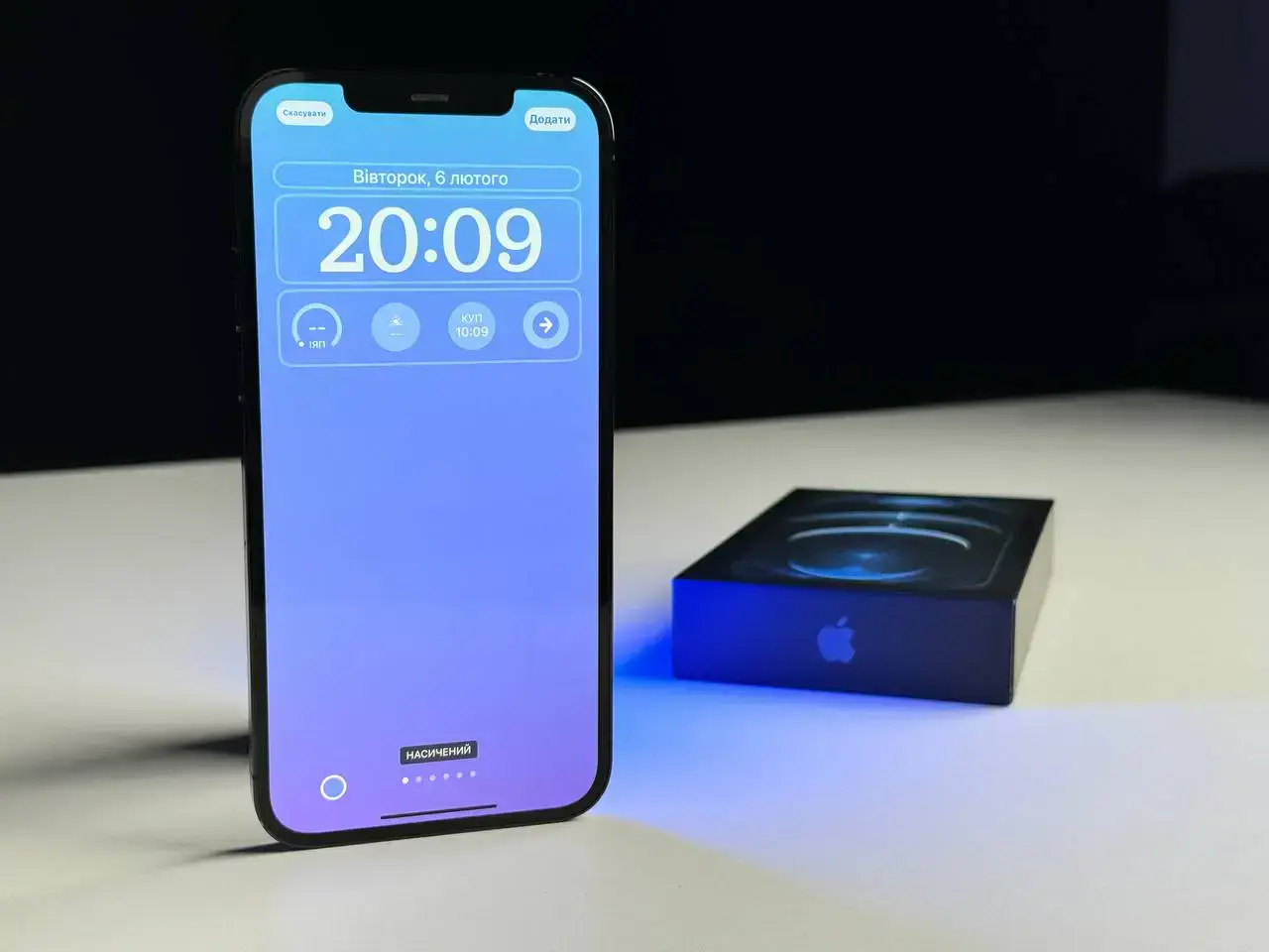 USED Apple iPhone 12 Pro Max 128GB Pacific Blue (MGCJ3, MGDA3)🔋90%(Стан - 9.9/10, Комплект - Повний | гарантія - 1 міс.)