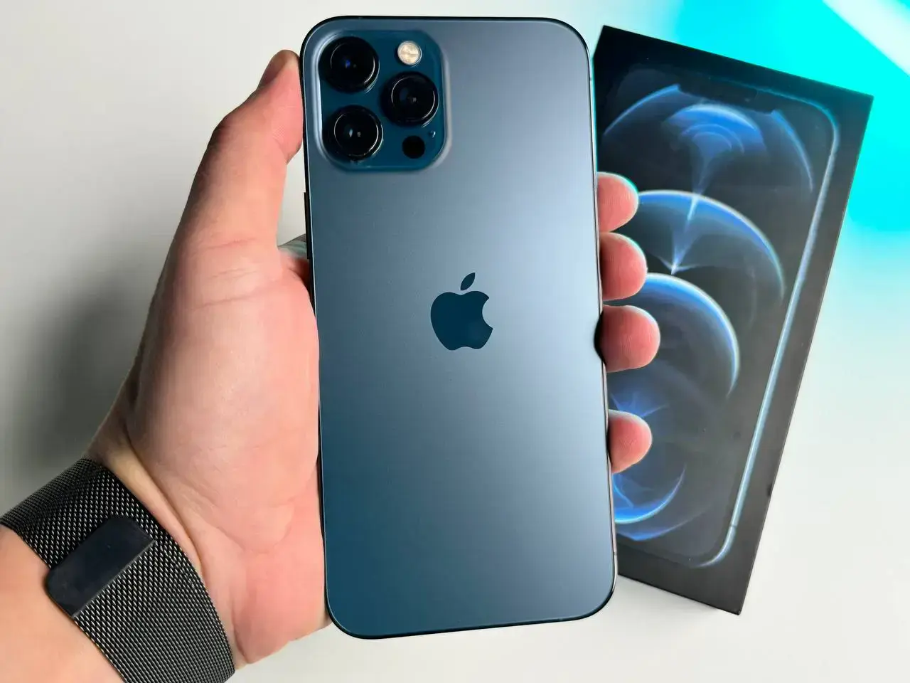 USED Apple iPhone 12 Pro Max 256GB Pacific Blue (MGCN3, MGDF3)🔋100%(Стан - 9/10, Комплект - Повний | гарантія - 1 міс.)