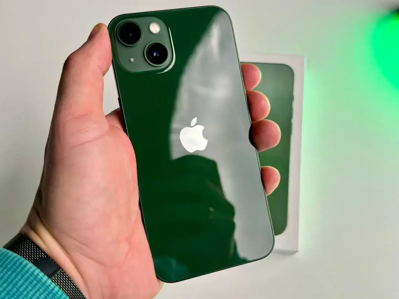 USED Apple iPhone 13 128GB Green (MNGD3, MNGK3)🔋91%(Состояние - 9.5/10, Комплект - Полный | гарантия - 1 мес.)