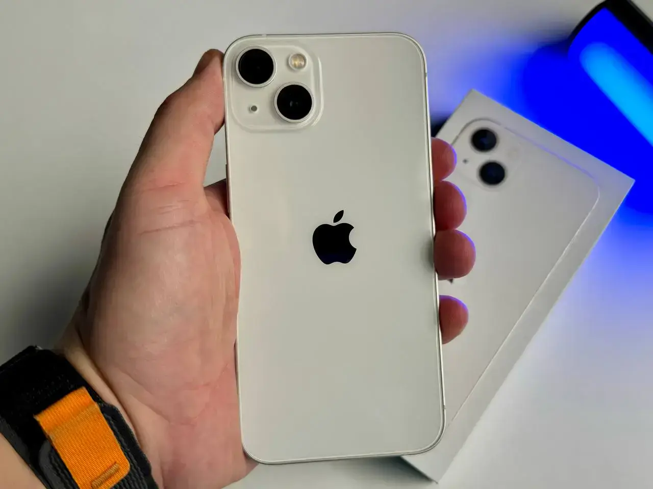 USED Apple iPhone 13 128GB Starlight (MLMM3, MLPG3)🔋94%(Состояние - 9/10, Комплект - Полный | гарантия - 1 мес.)