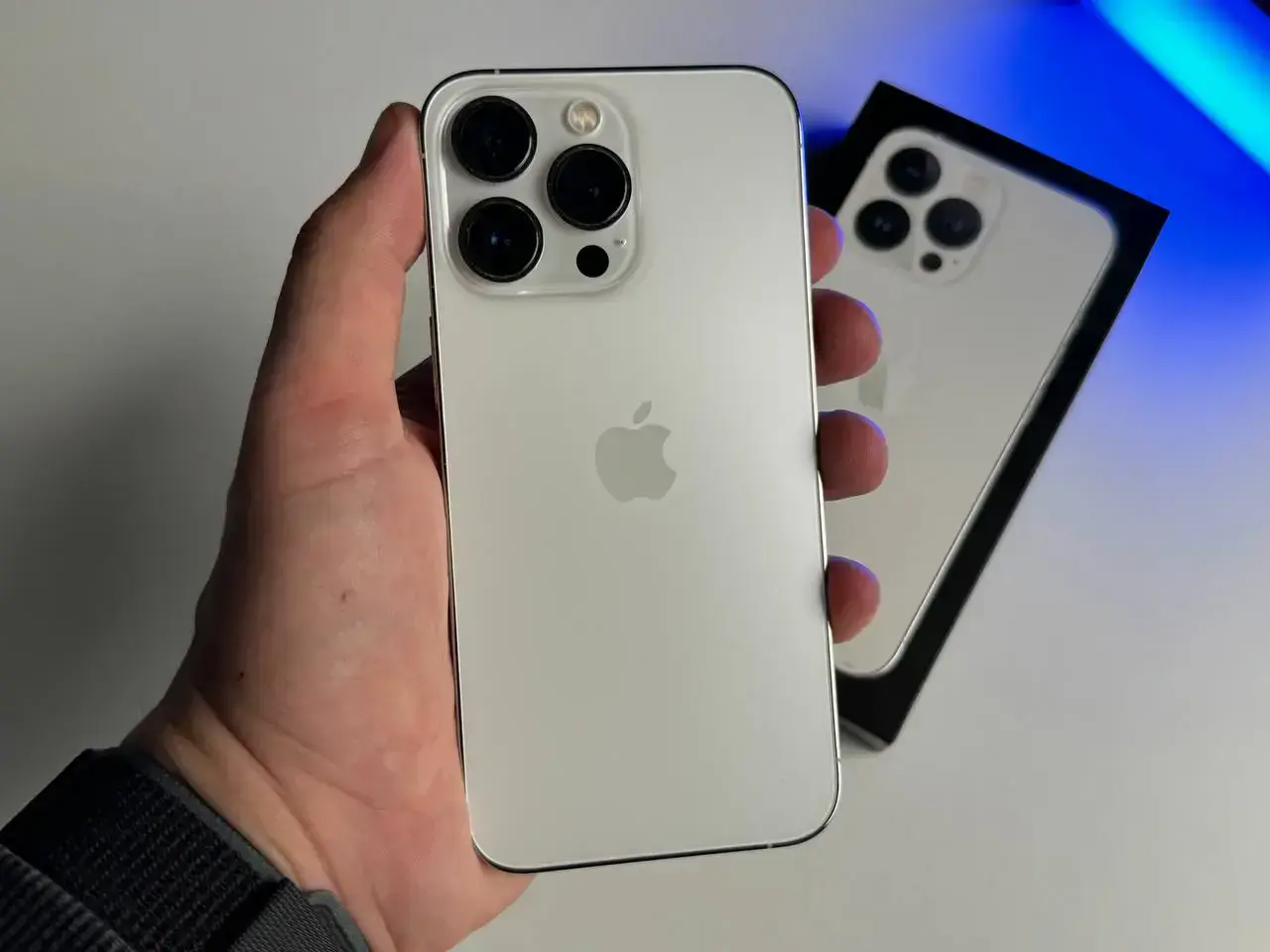 USED Apple iPhone 13 Pro 256GB Silver (MLTX3, MLVF3)🔋92%(Стан - 9.5/10, Комплект - Повний | гарантія - 1 міс.)