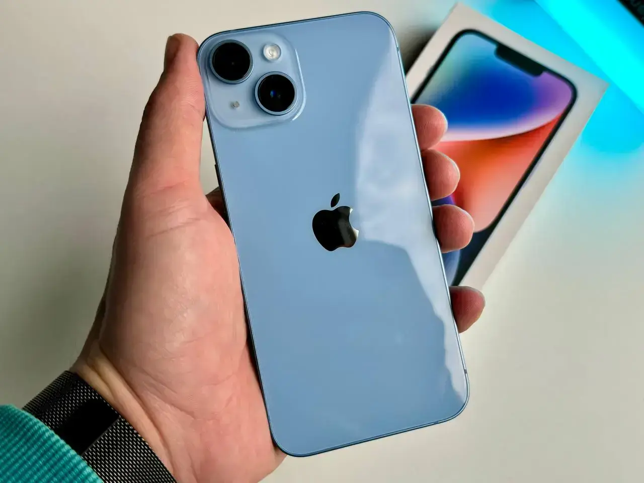 USED Apple iPhone 14 256GB Blue (MPWP3)🔋100%(Стан - 10/10, Комплект - Повний | гарантія - 1 міс.)