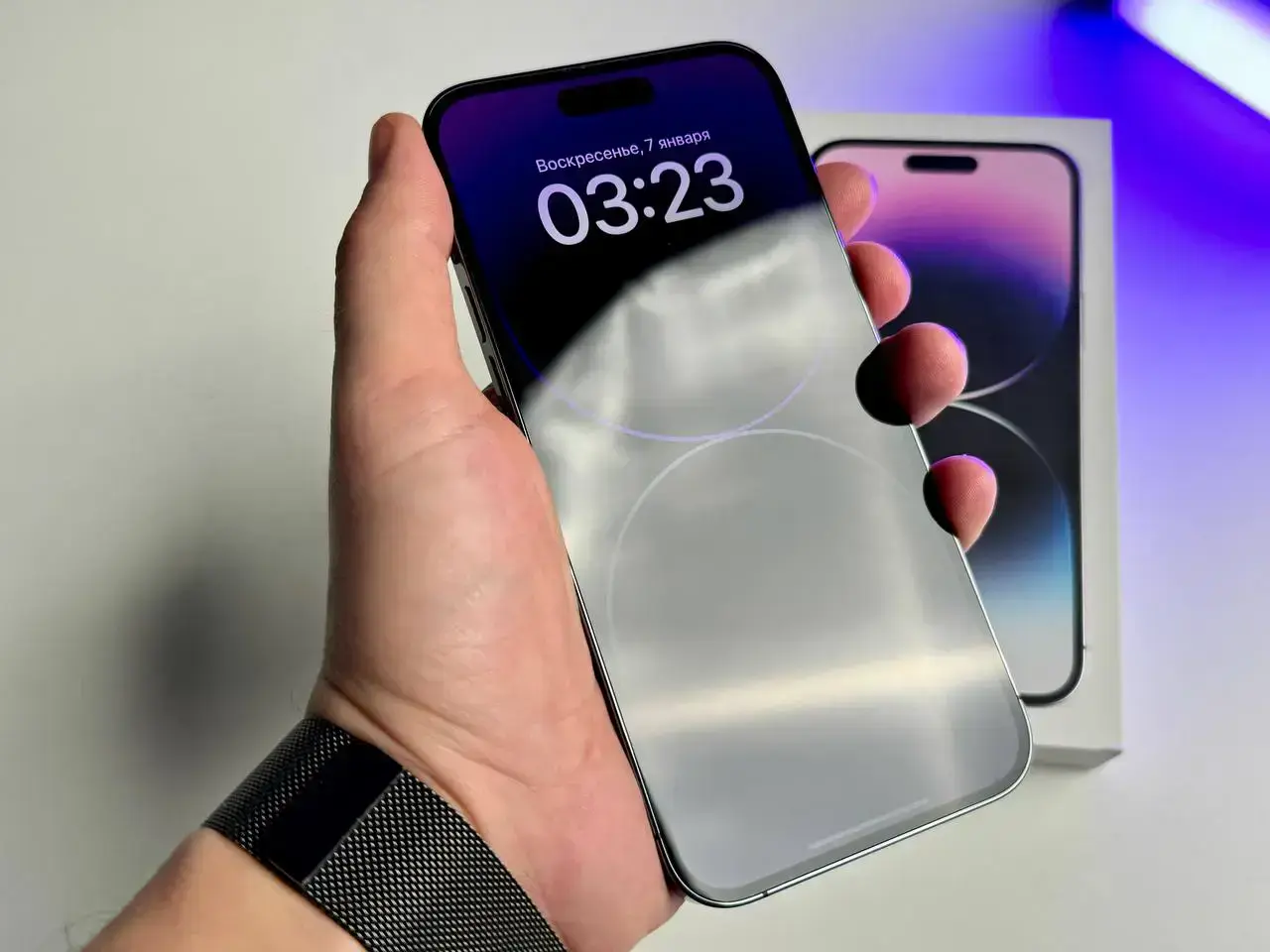 USED Apple iPhone 14 Pro Max 128GB Deep Purple (MQ9T3)🔋86%(Состояние - 9.5/10, Комплект - полное | гарантия - 1 мес.)