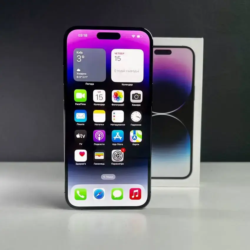 USED Apple iPhone 14 Pro Max 256GB Deep Purple (MQ9X3)🔋97%(Состояние - 10/10, Комплект - Полный | гарантия - 1 мес.)
