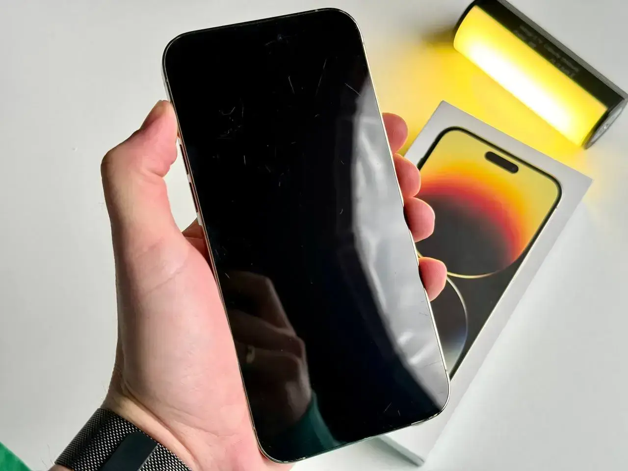 USED Apple iPhone 14 Pro Max 256GB Gold (MQ9W3)🔋92%(Состояние - 8/10, Комплект - Полный | гарантия - 1 мес.)