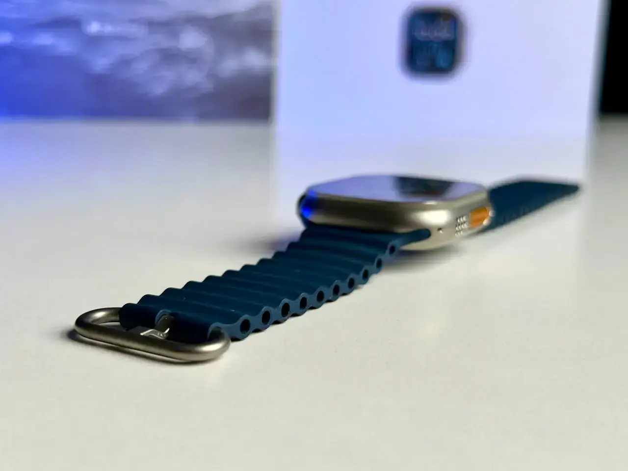 USED Apple Watch Ultra 2 GPS + Cellular 49mm Titanium Case with Blue Ocean Band (MREG3)