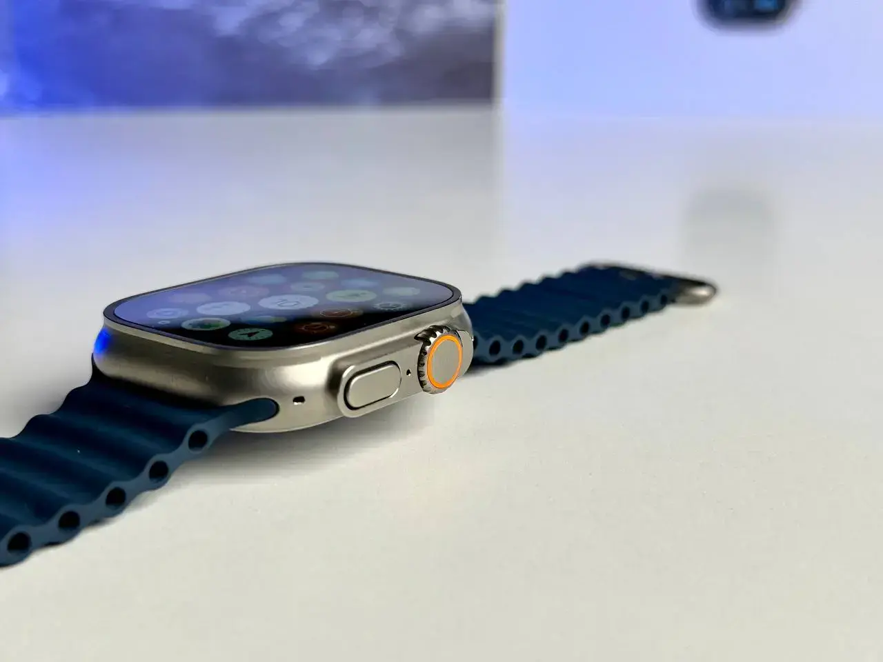 USED Apple Watch Ultra 2 GPS + Cellular 49mm Titanium Case with Blue Ocean Band (MREG3)
