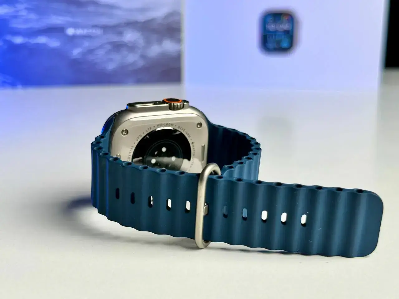 USED Apple Watch Ultra 2 GPS + Cellular 49mm Titanium Case with Blue Ocean Band (MREG3)