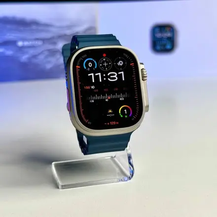 USED Apple Watch Ultra 2 GPS + Cellular 49mm Titanium Case with Blue Ocean Band (MREG3)