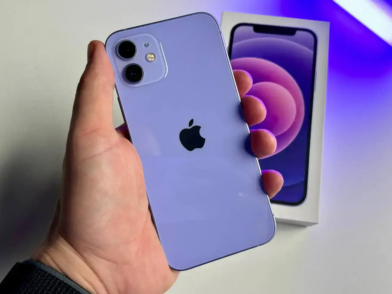 Б/у Apple iPhone 12 128GB Purple (MJNP3)🔋100%(Состояние - 9/10, Комплект - Полный | гарантия - 1 мес.)