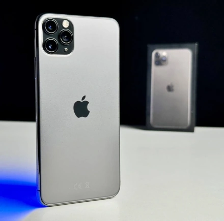 USED Apple iPhone 11 Pro Max 64GB Space Gray (MWGY2)🔋99%(Стан - 9.5/10, Комплект - iPhone, коробка | гарантія - 1 міс.)