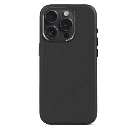 Чехол DECODED Leather Back Cover for iPhone 15 Pro - Black (D24IPO15PBC1BK)