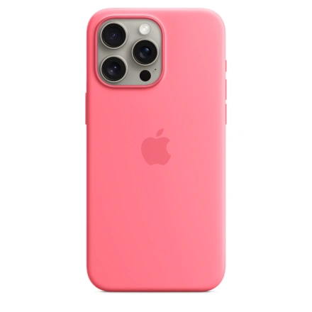 Чехол Apple iPhone 15 Pro Max Silicone Case with MagSafe - Pink (MWNN3)