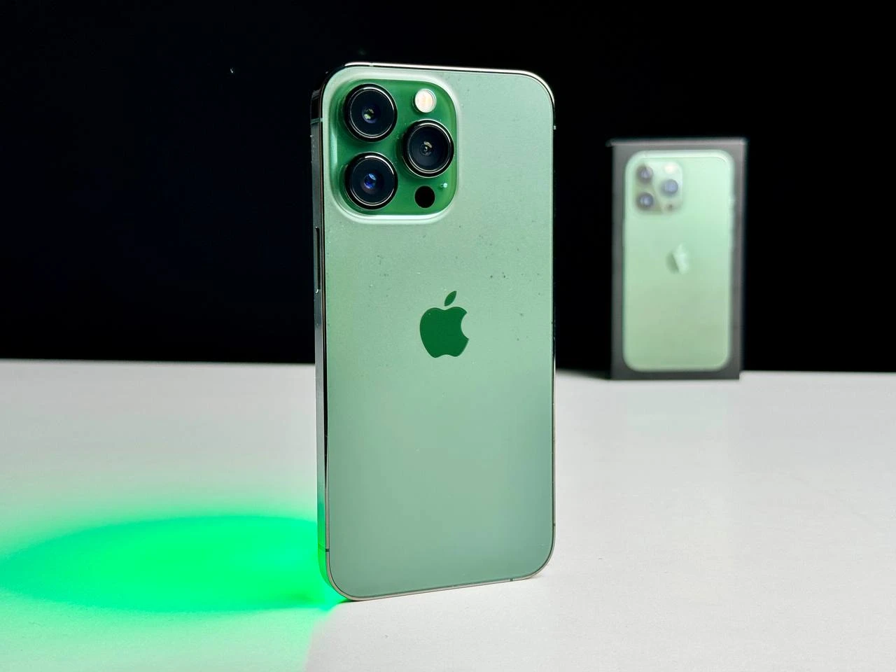 Б/У Apple iPhone 13 Pro 128GB Alpine Green (MNDT3, MNE23) - Состояние: хороший | Аккумулятор: 100% | Комплект: полный | Гарантія: 1 мес.
