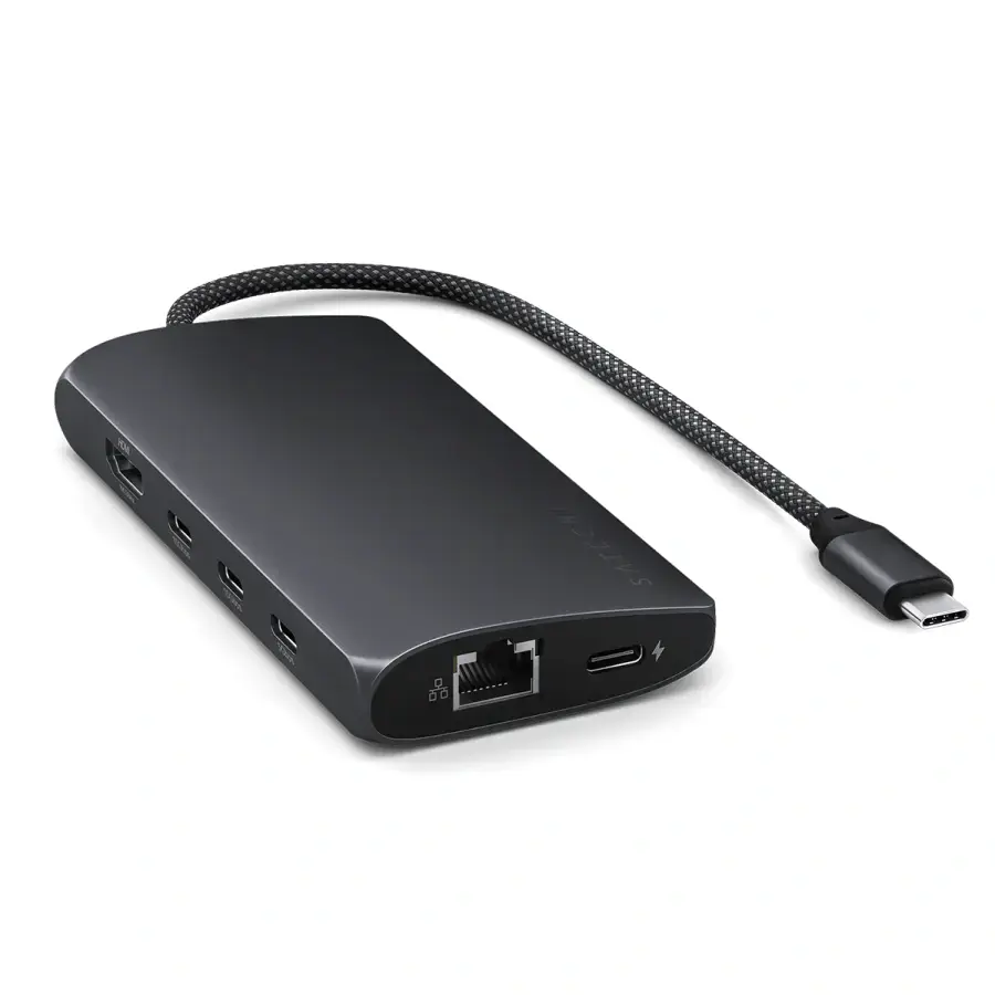Адаптер Satechi USB-C Multiport Adapter 8K With Ethernet V3 - Midnight (ST-P8KED)