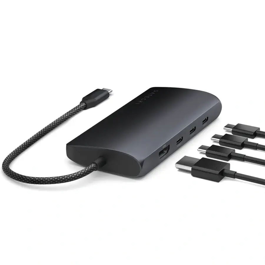 Адаптер Satechi USB-C Multiport Adapter 8K With Ethernet V3 - Midnight (ST-P8KED)