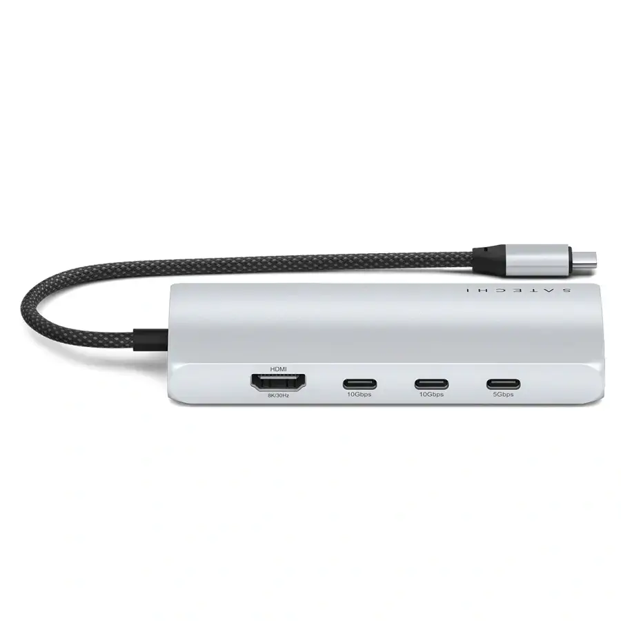 Адаптер Satechi USB-C Multiport Adapter 8K With Ethernet V3 - Silver (ST-P8KES)