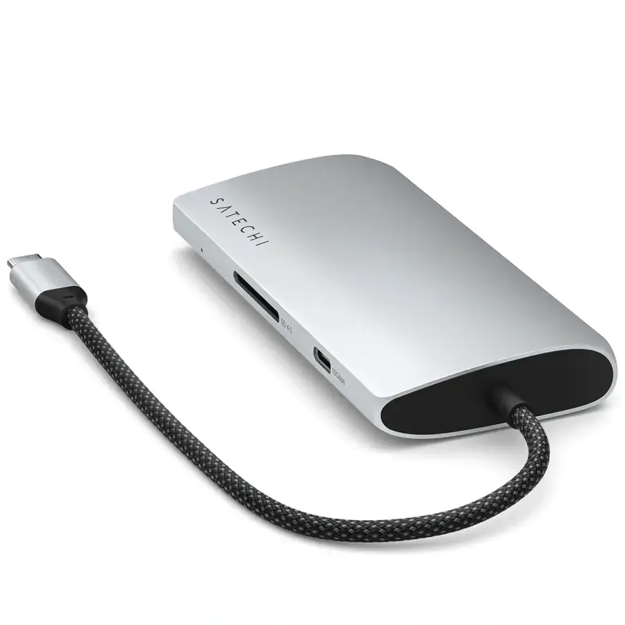Адаптер Satechi USB-C Multiport Adapter 8K With Ethernet V3 - Silver (ST-P8KES)