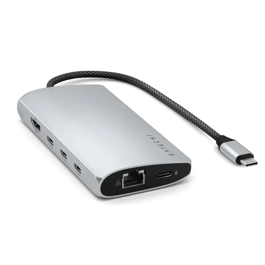 Адаптер Satechi USB-C Multiport Adapter 8K With Ethernet V3 - Silver (ST-P8KES)