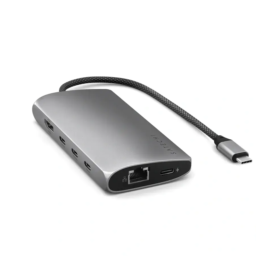 Адаптер Satechi USB-C Multiport Adapter 8K With Ethernet V3 - Space Gray (ST-P8KEM)