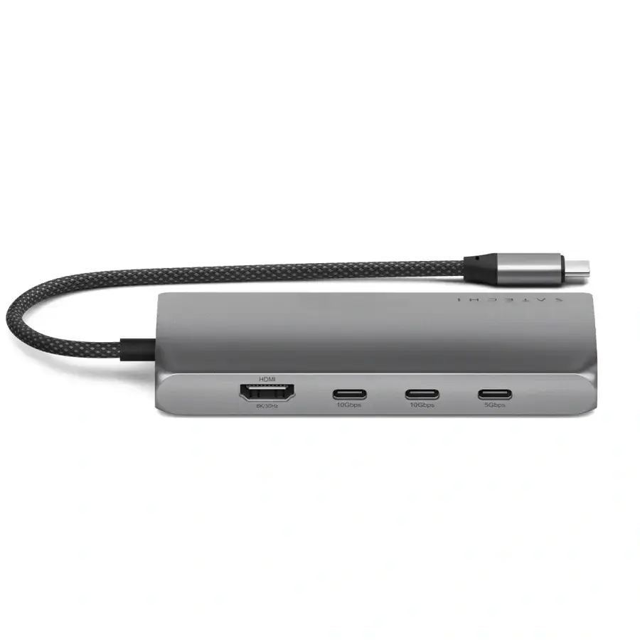Адаптер Satechi USB-C Multiport Adapter 8K With Ethernet V3 - Space Gray (ST-P8KEM)