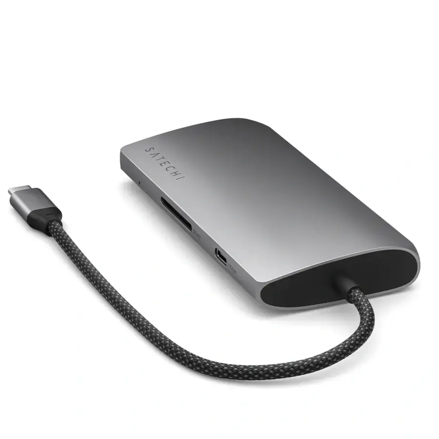 Адаптер Satechi USB-C Multiport Adapter 8K With Ethernet V3 - Space Gray (ST-P8KEM)