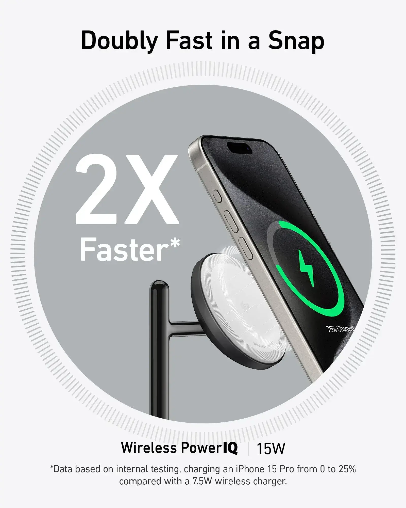 Беспроводная зарядная станция Anker MagGo Wireless Charging Station [3-in-1 Stand] - Black