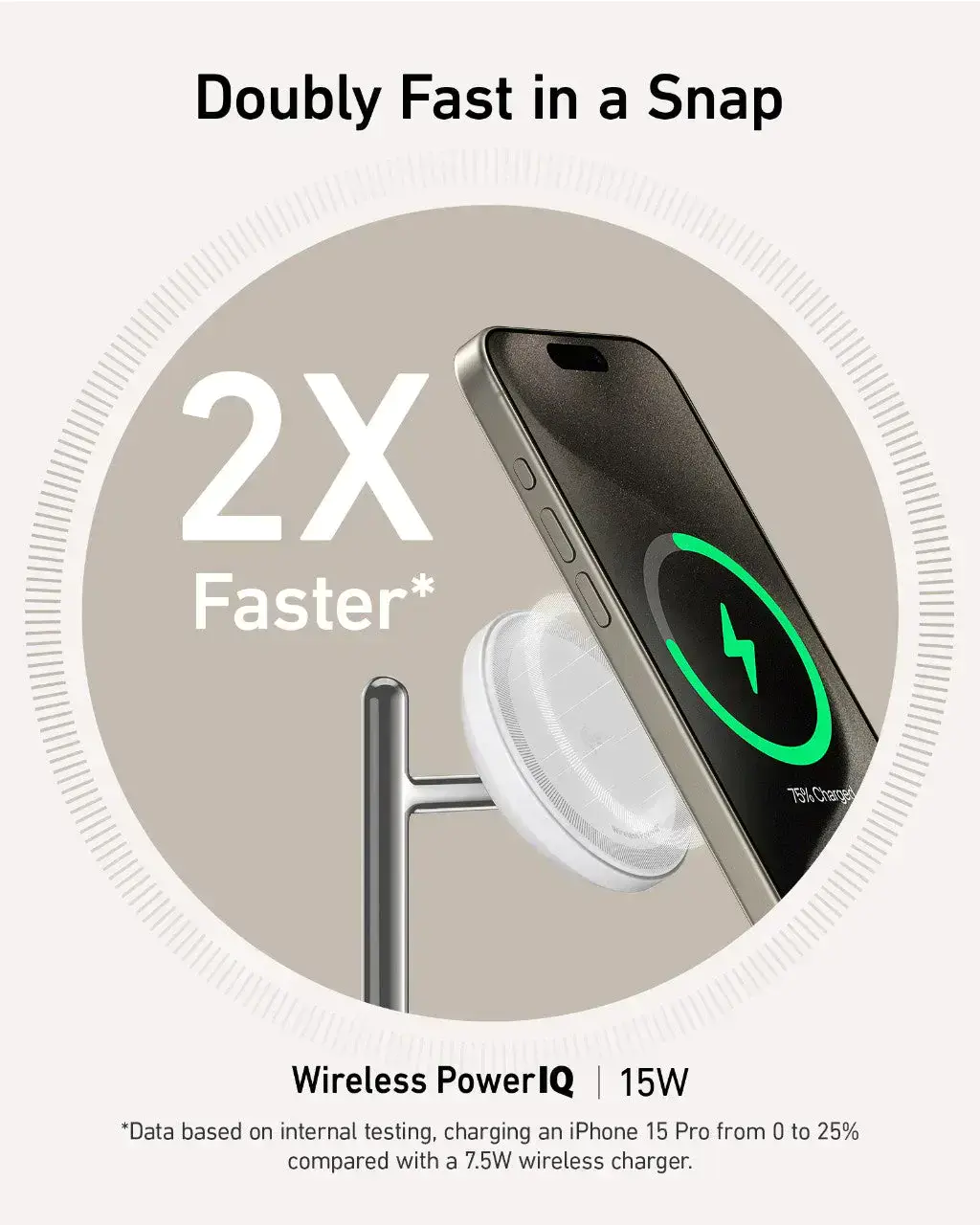 Беспроводная зарядная станция Anker MagGo Wireless Charging Station [3-in-1 Stand] - White