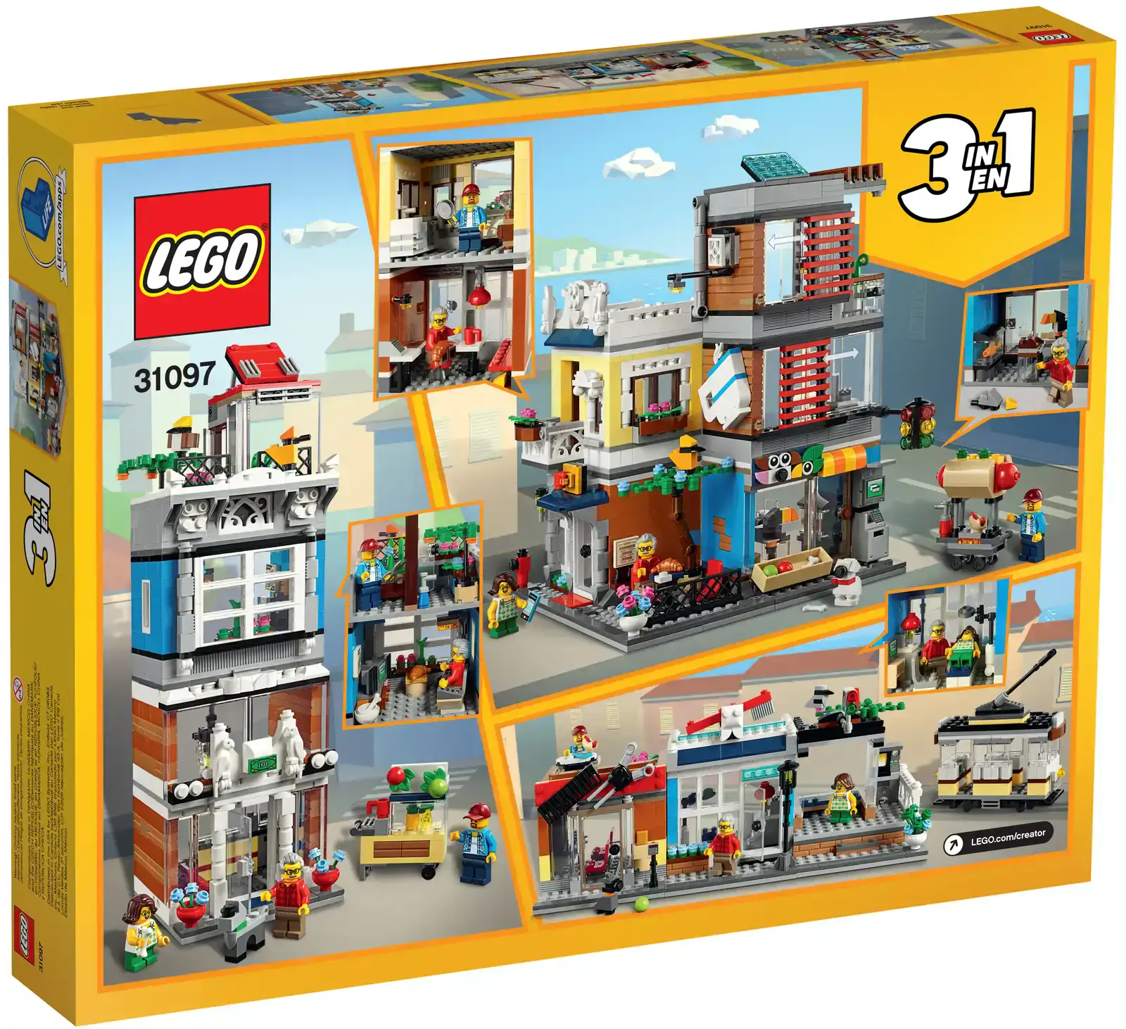 Блоковий конструктор LEGO Creator Зоомагазин та кафе в центрі міста (31097)