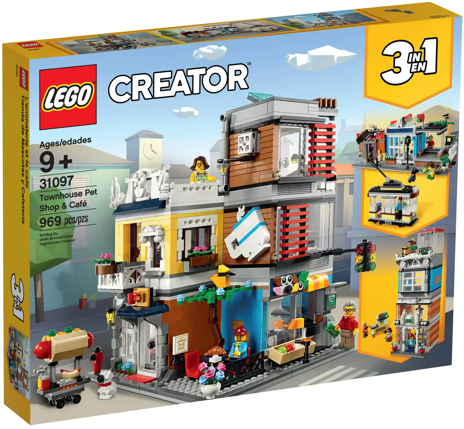 Блоковий конструктор LEGO Creator Зоомагазин та кафе в центрі міста (31097)