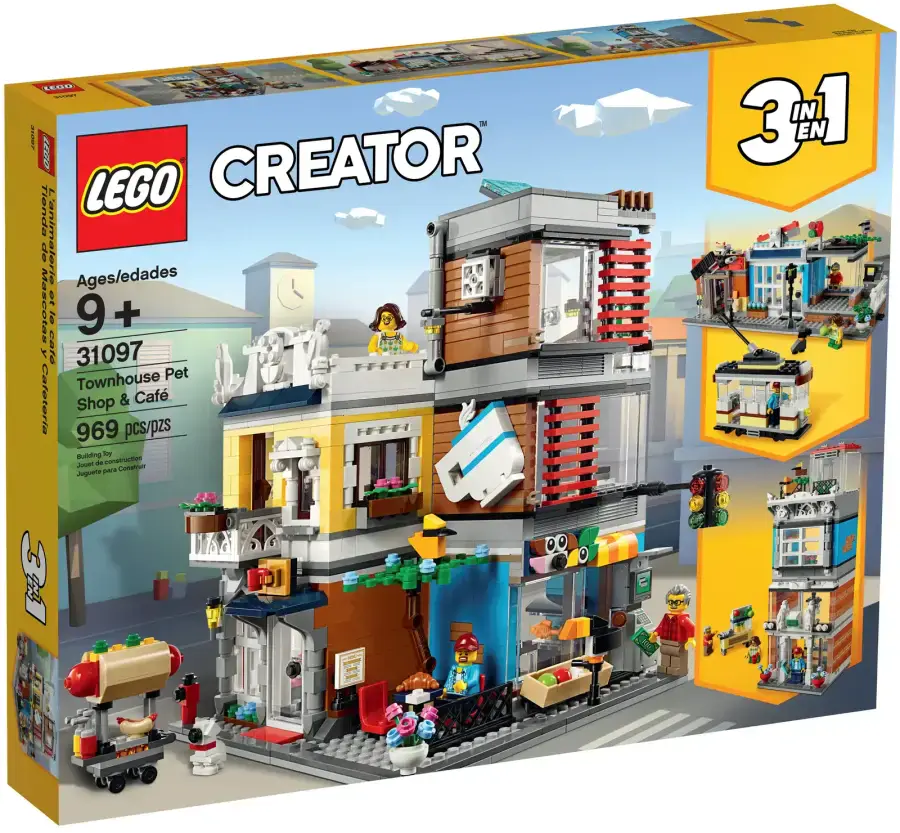 Блоковий конструктор LEGO Creator Зоомагазин та кафе в центрі міста (31097)