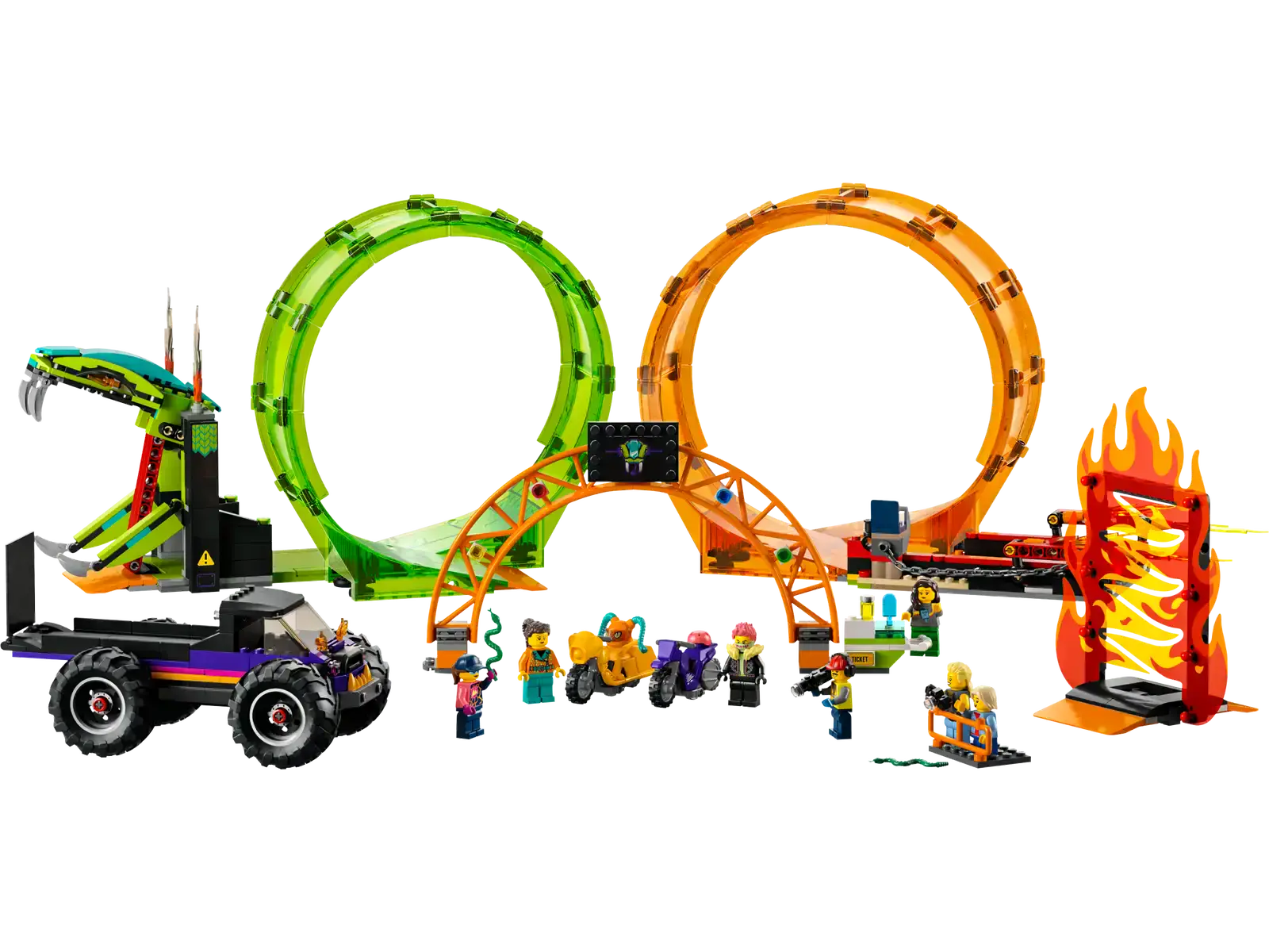 Блоковый конструктор LEGO Трюковая арена Двойная петля (60339)