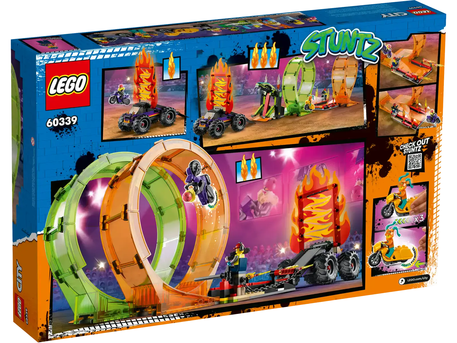 Блоковый конструктор LEGO Трюковая арена Двойная петля (60339)